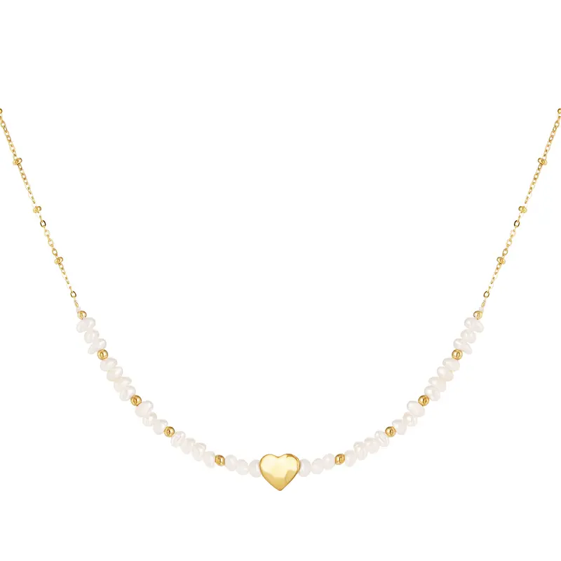 Bijoutheek Collier Parels Hart