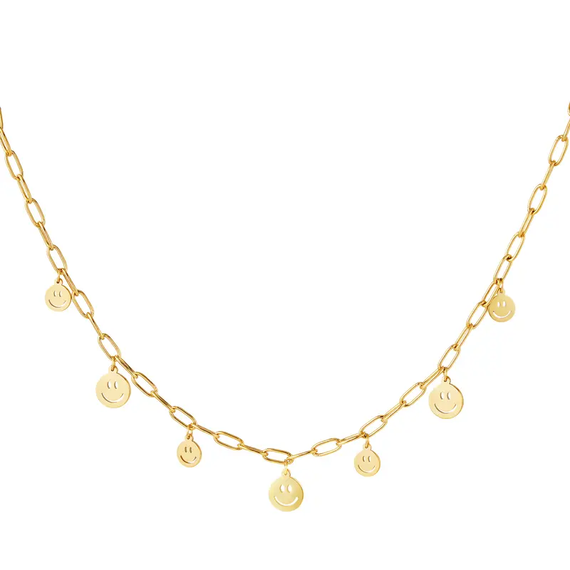 Bijoutheek Collier schakel smileys