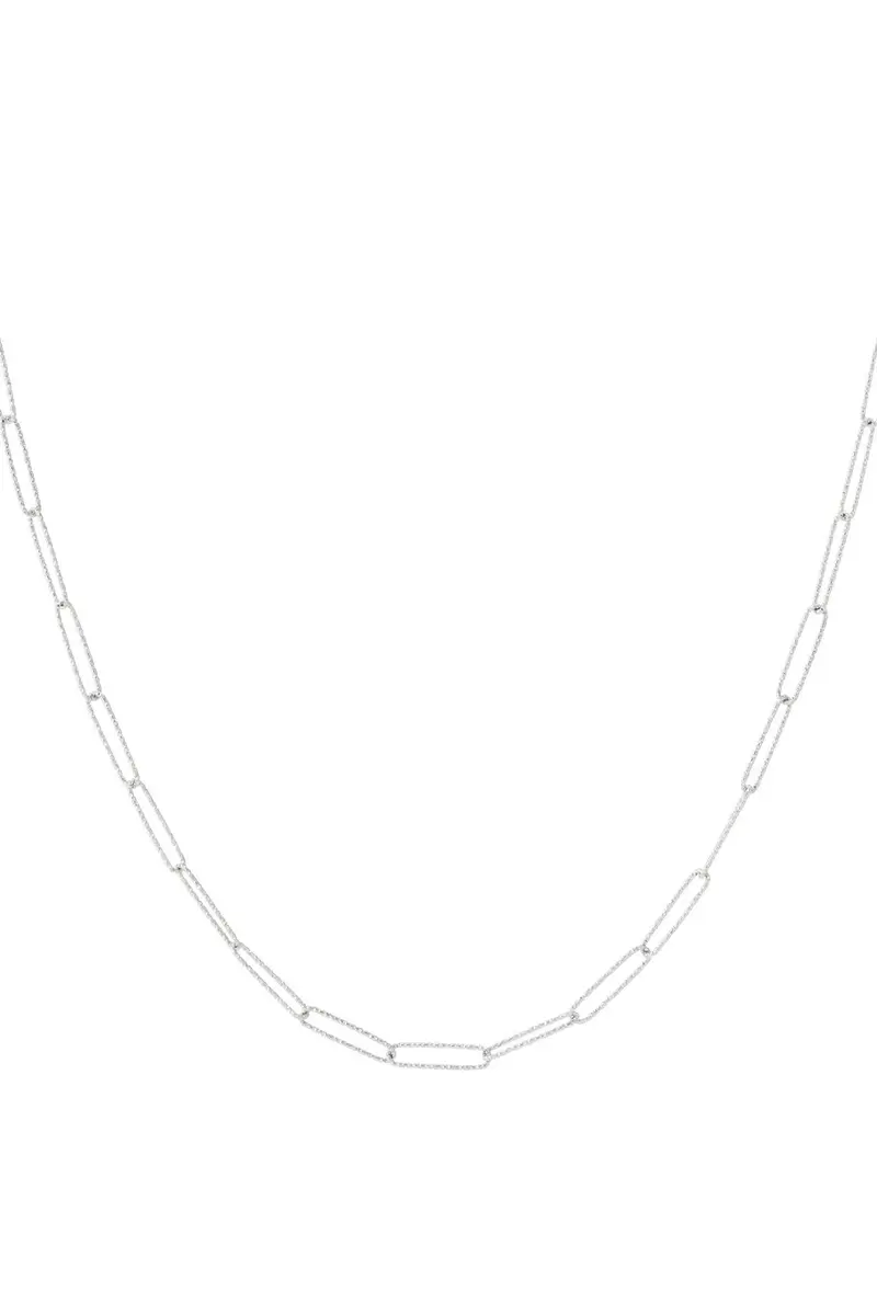 Bijoutheek Collier Schakels Gehamerd