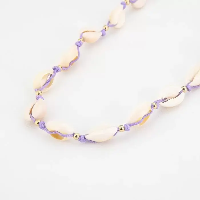 Bijoutheek Collier Schelpen Gold Balls