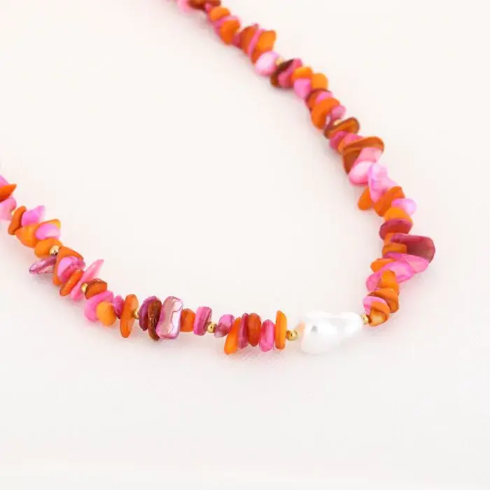 Bijoutheek Collier Stenen Parel