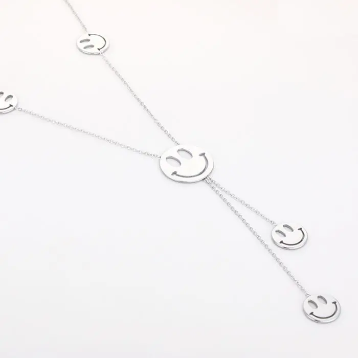 Bijoutheek Collier Y-Vorm Happy Smiley Face