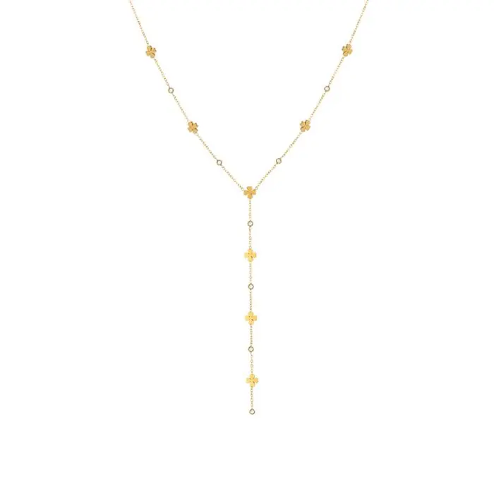 Bijoutheek Collier Y-Vorm Klavers Zirkonia