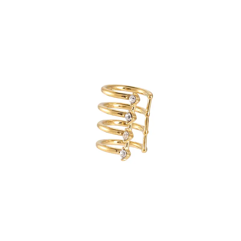 Bijoutheek Earcuff Earcuff 4 Circles Crystal