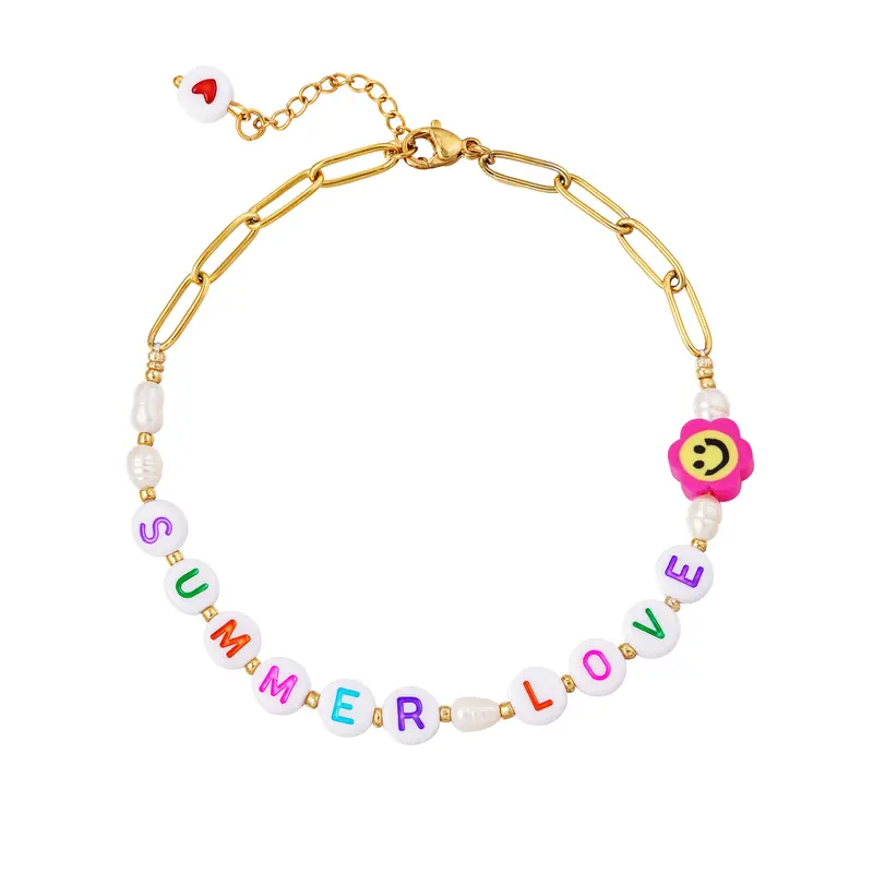 Bijoutheek Enkelbandje Summer Love Goud