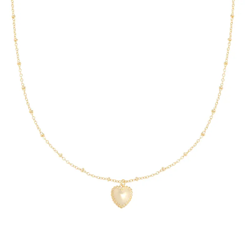 Bijoutheek Ketting hart groot goud