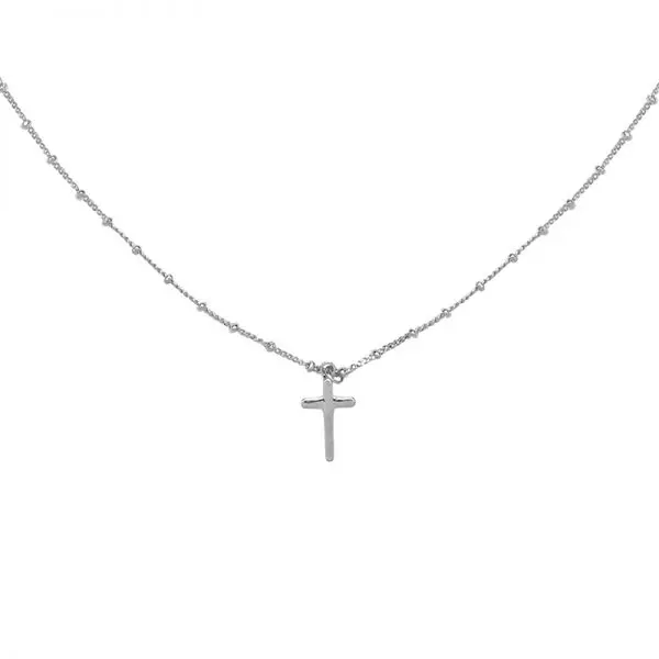 Bijoutheek Ketting kruis zilver