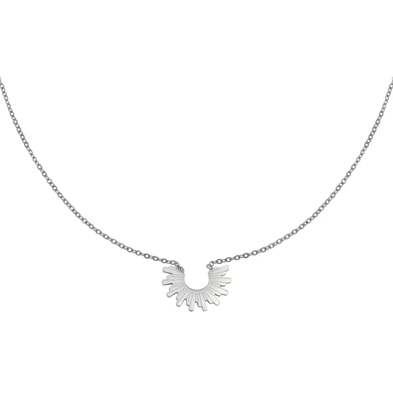 Bijoutheek Ketting open zon zilver