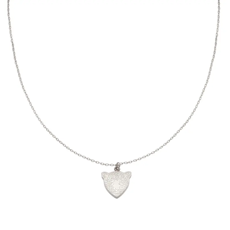 Bijoutheek Ketting panterkop zilver