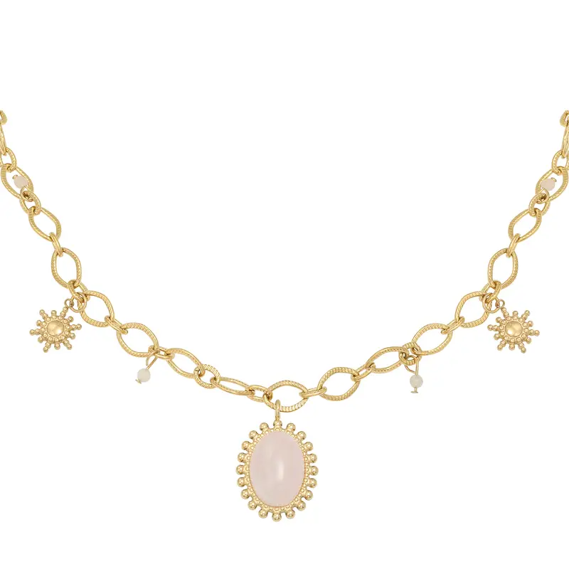 Bijoutheek Ketting regal kwarts goud