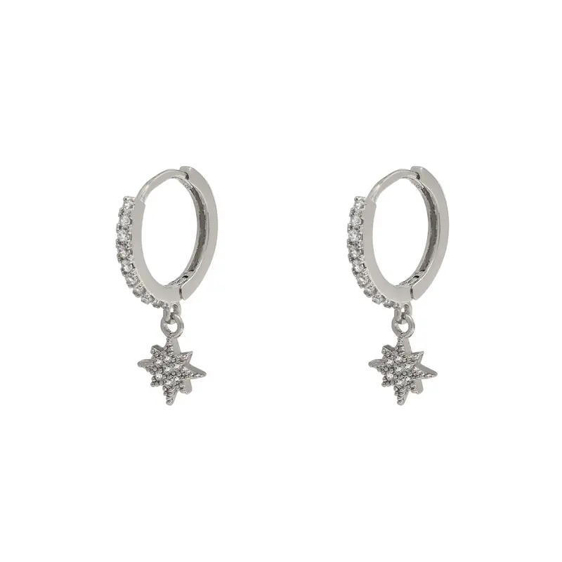 Bijoutheek Oorbel morningstar zilver crystal