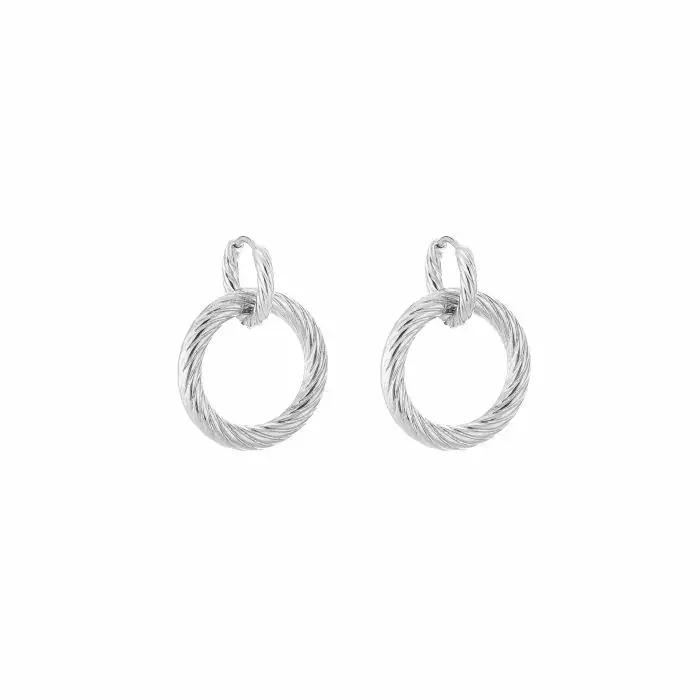 Bijoutheek Oorhangers 2 Gedraaide Circles