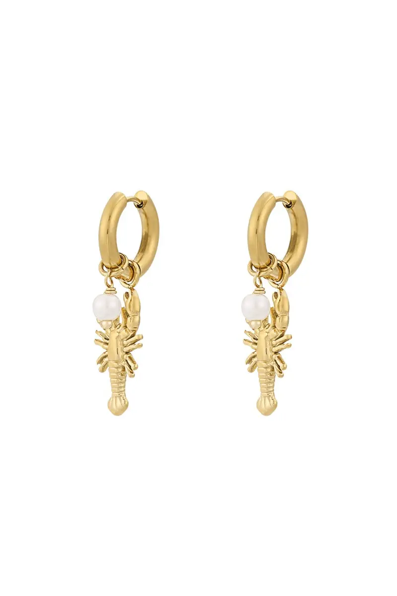 Bijoutheek Oorhangers Lobster Parel