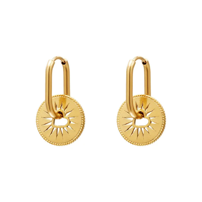 Bijoutheek Oorhangers Oorhanger Disc Heart
