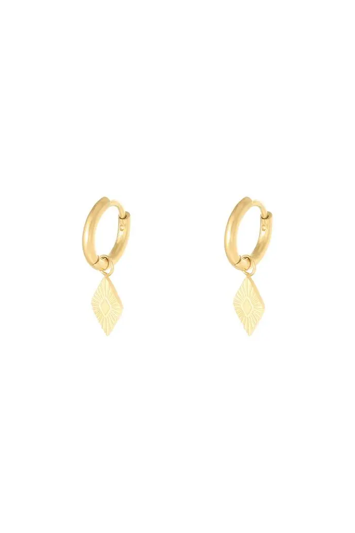 Bijoutheek Oorhangers Ruit diamant