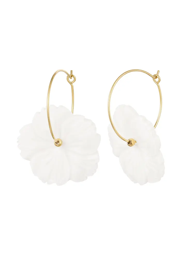 Bijoutheek Oorhangers Seashell Flower