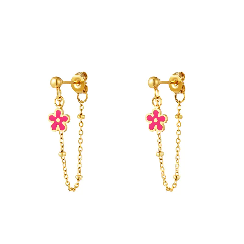 Bijoutheek Oorknop Bloem Ketting