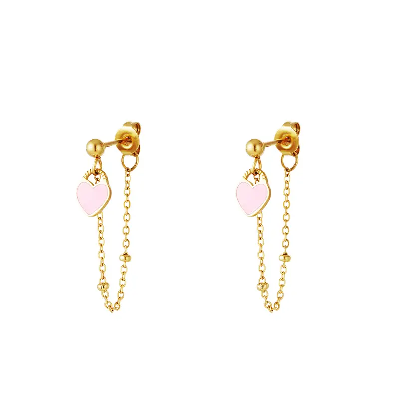 Bijoutheek Oorknop Hart Ketting