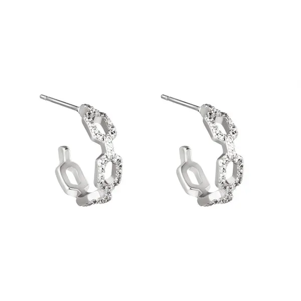 Bijoutheek Oorknop Schakels Strass