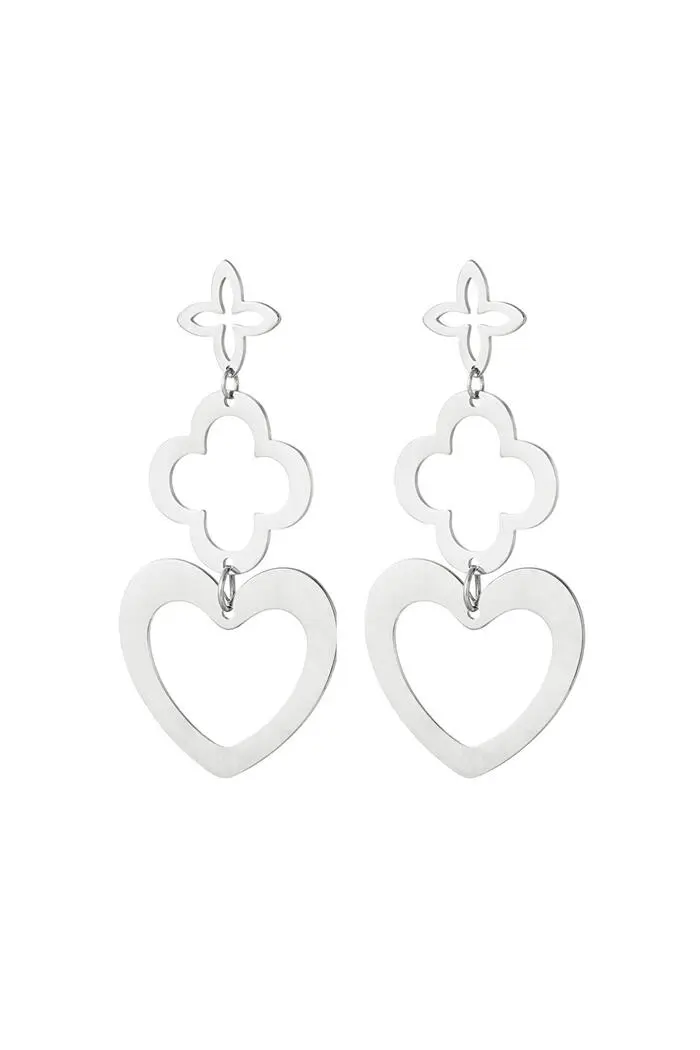 Bijoutheek Oorknoppen Statement 3 Charms Heart