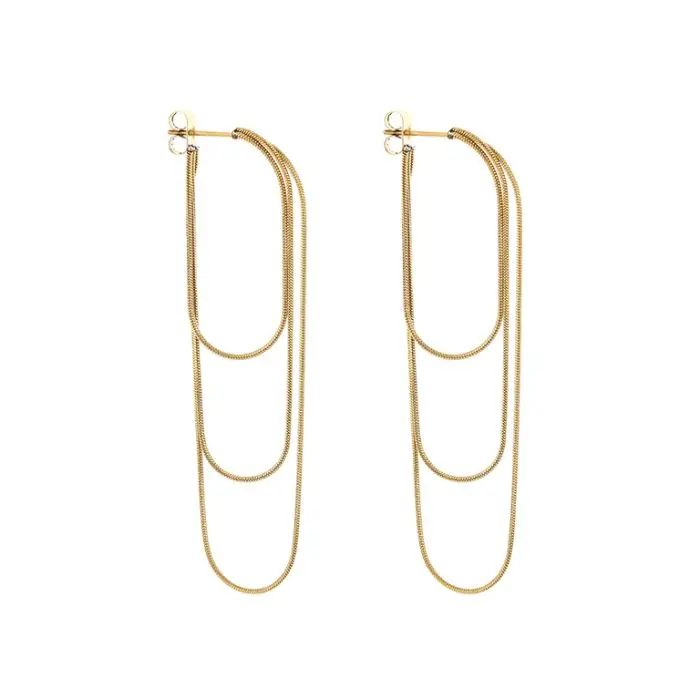 Bijoutheek Oorknoppen Triple Chain