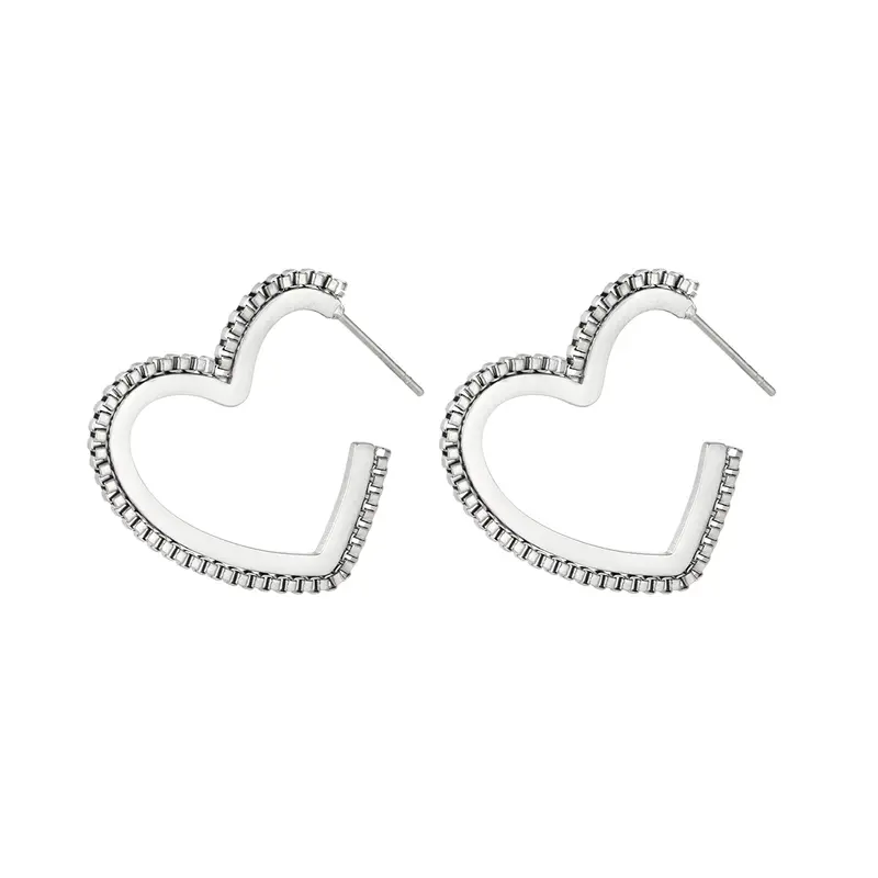 Bijoutheek Oorring Hart Ketting Zilver