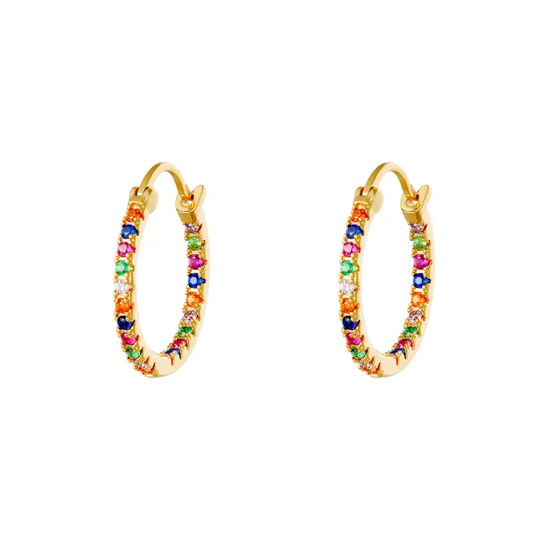 Bijoutheek Oorring hoop lala goud/multi