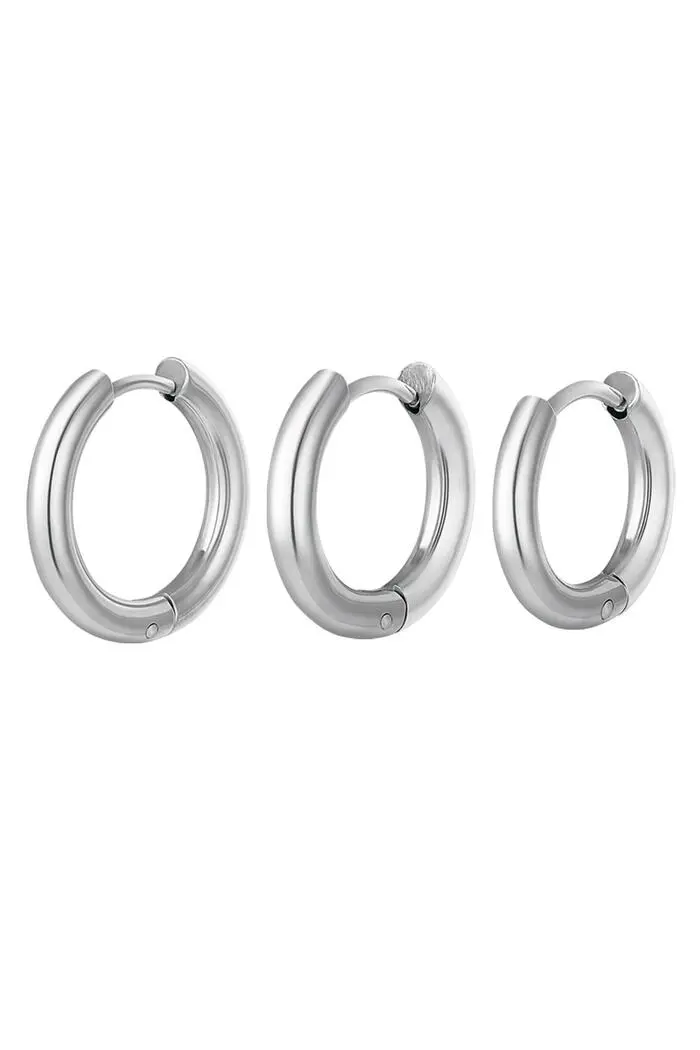 Bijoutheek Oorringen drie ringen set (0.3mm)