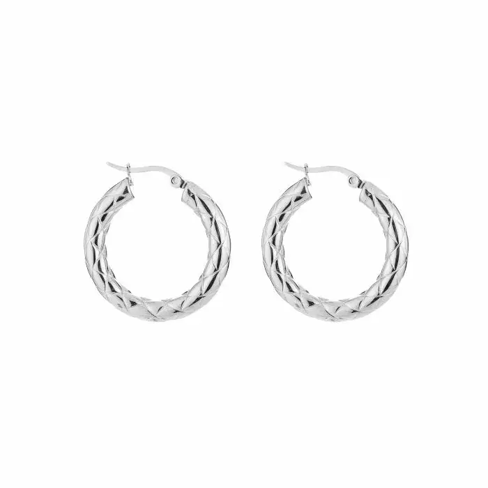 Bijoutheek Oorringen Engraved (5mm) Dik