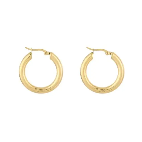 Bijoutheek Oorringen Hoop Geborsteld 5mm