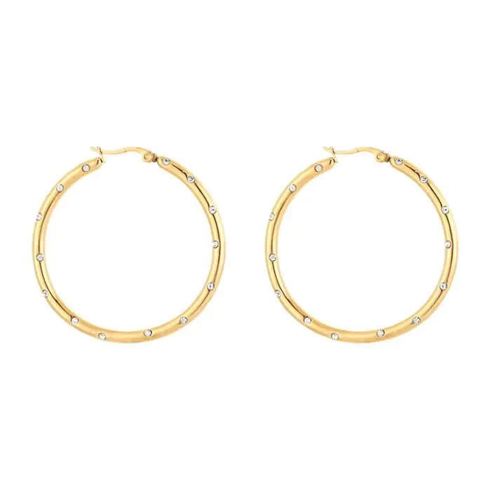 Bijoutheek Oorringen Hoop Strass Zirkonia