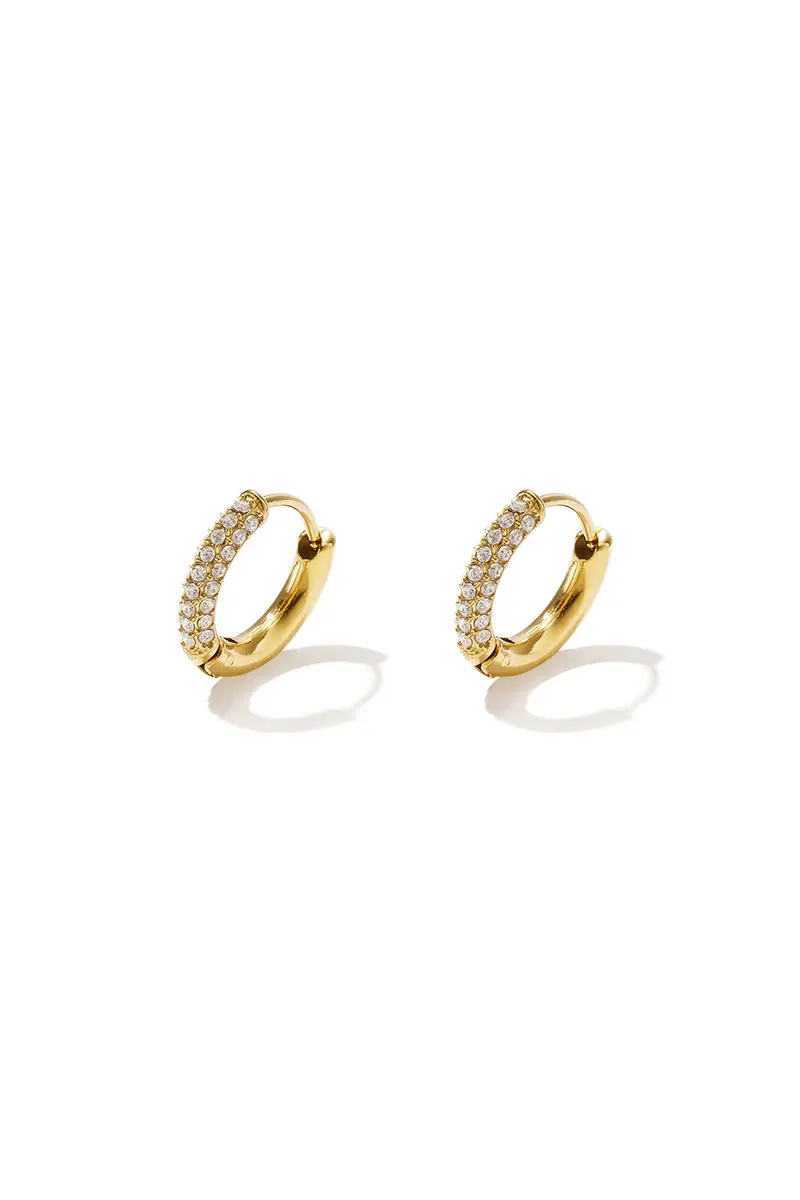 Bijoutheek Oorringen Rond Strass