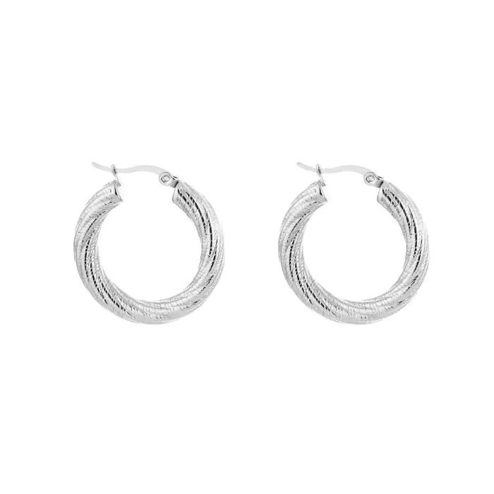 Bijoutheek Oorringen Twisted Hoop 3cm