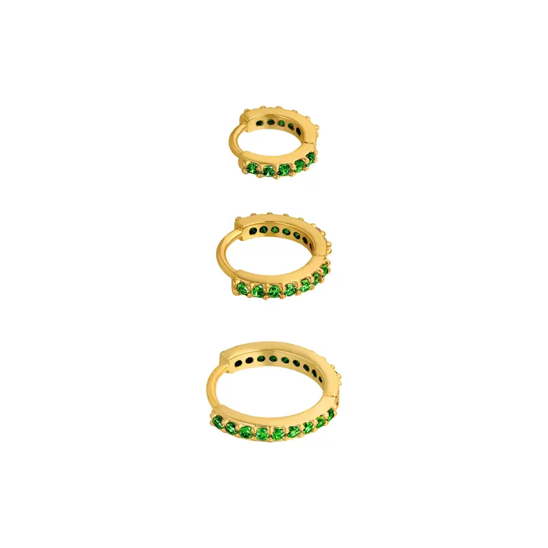 Bijoutheek Oorringen Zirkonia (10,12,15MM)