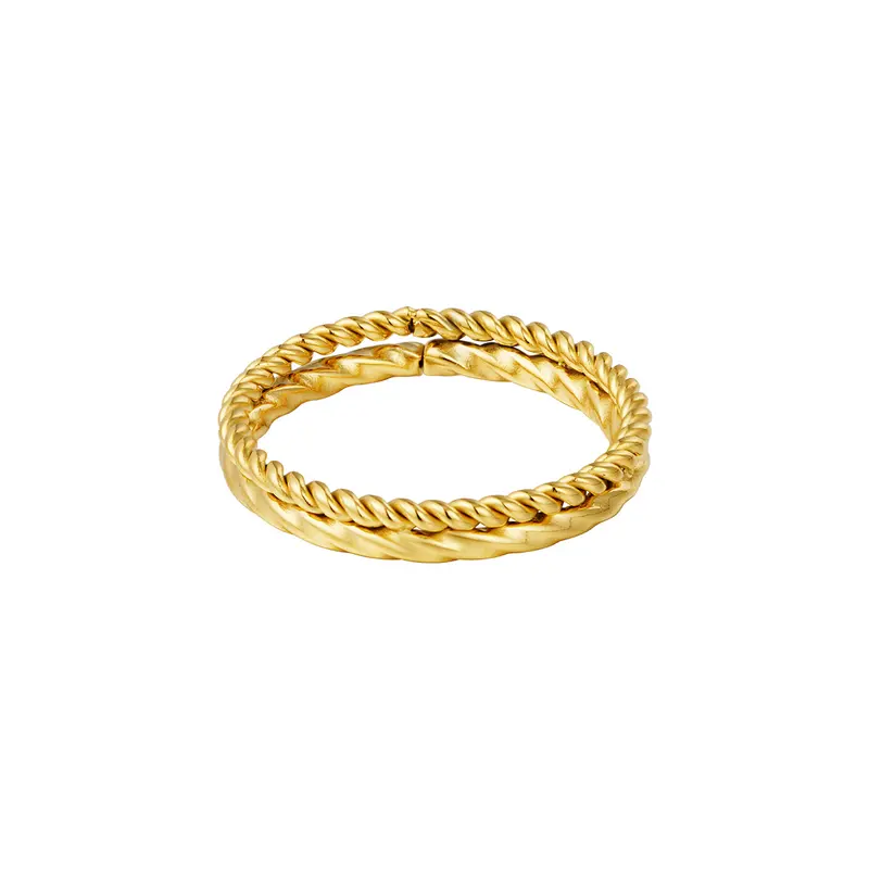 Bijoutheek Ring Dubbel Gedraaid Goud (Maat 16-18)