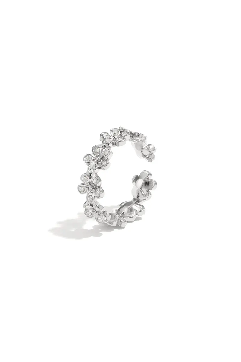 Bijoutheek Ring (Sieraad) Bloemen Steentjes