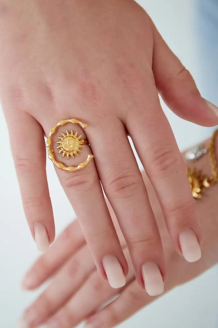 Bijoutheek Ring (Sieraad) Inca Zon Maan