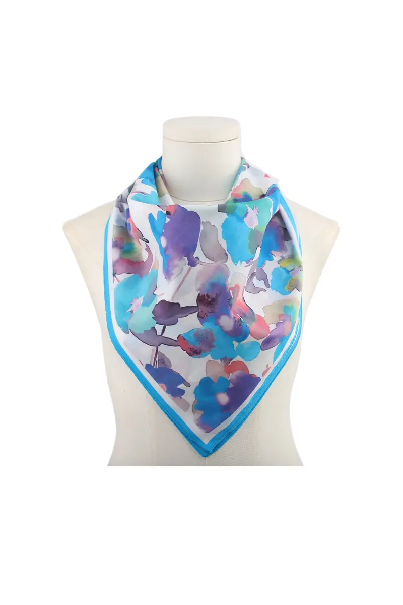 Bijoutheek Sjaal (Fashion) Aquarel Bloemen Groot