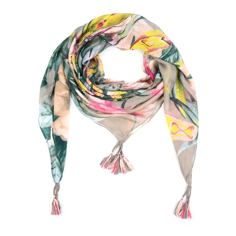 Bijoutheek Sjaal (Fashion) Bloemen (180 x 90cm)