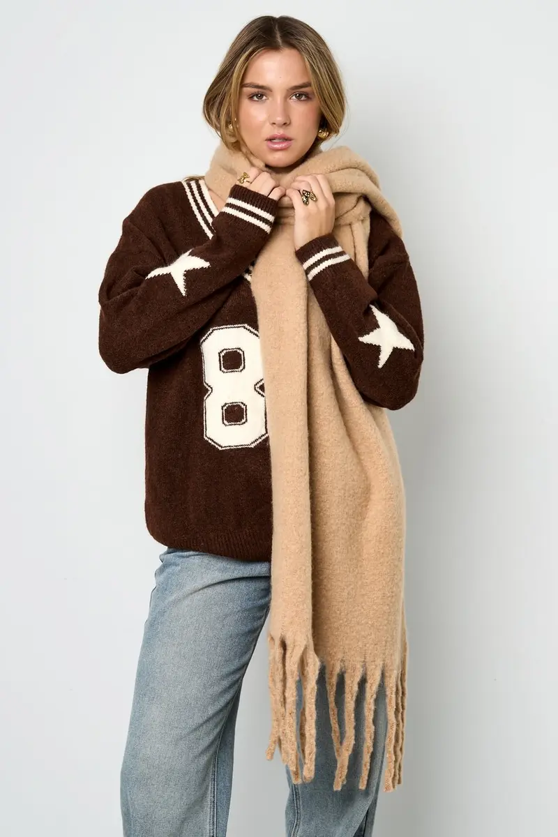 Bijoutheek Sjaal (Fashion) Effen Winter Franjes