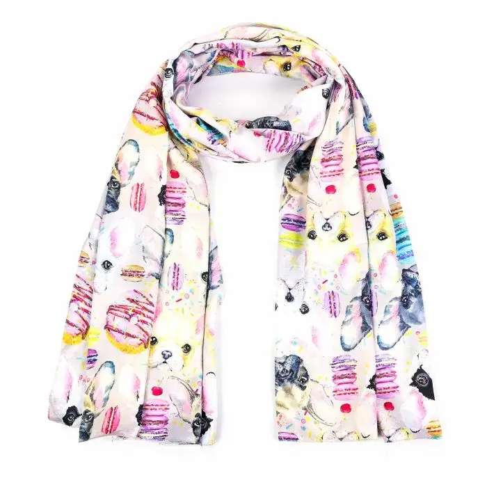 Bijoutheek Sjaal (Fashion) Honden Koppen (70 x 170 CM)