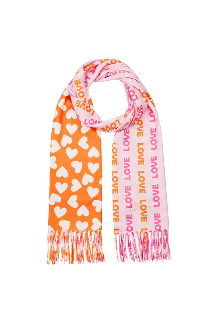 Bijoutheek Sjaal (Fashion) Lots Of Love (68 x 190cm)