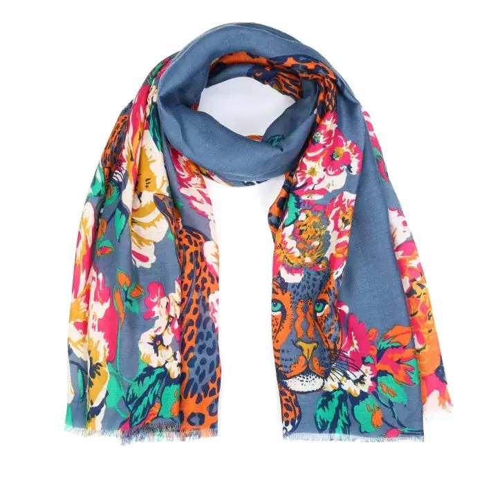 Bijoutheek Sjaal (Fashion) Panter In Nature (90 x 180cm)