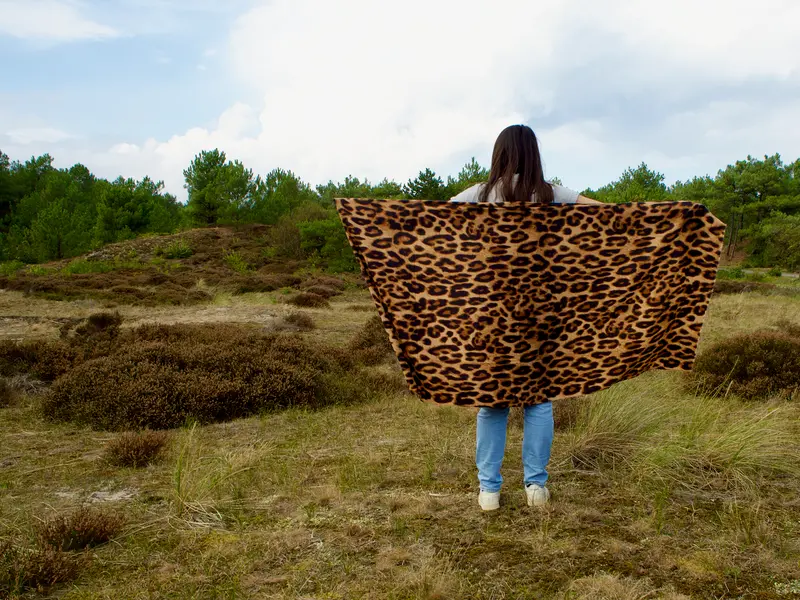 Bijoutheek Sjaal (Fashion) Panter patroon (180cm x 90cm)