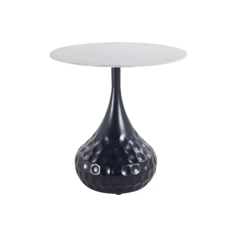 Bijzettafel Anna - 44x44x50 cm - Metaal - Wit PTMD