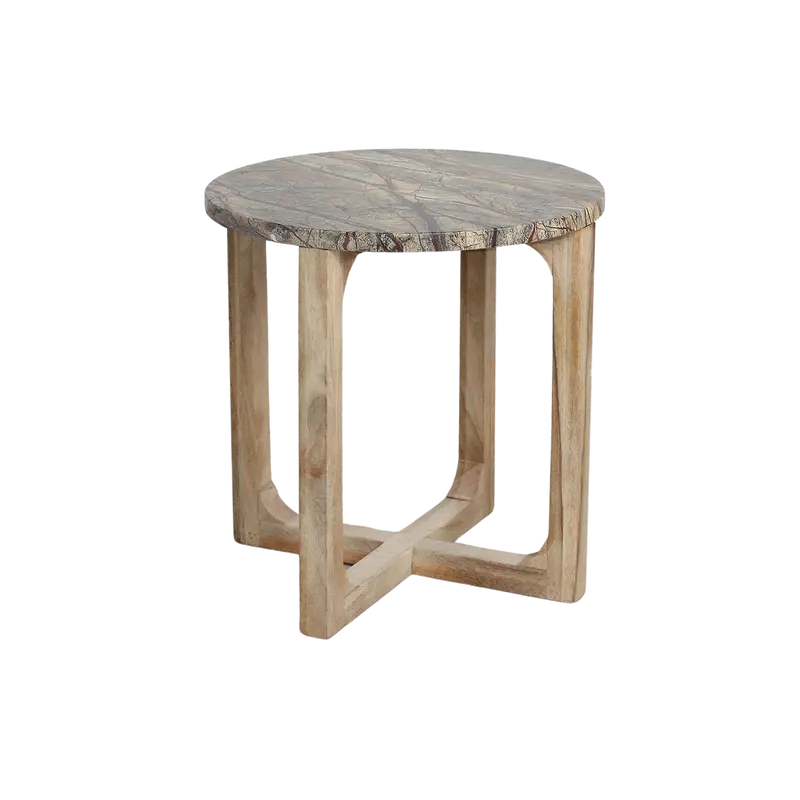 Bijzettafel Bizar Marmer- 50x50x50 cm Raw Materials
