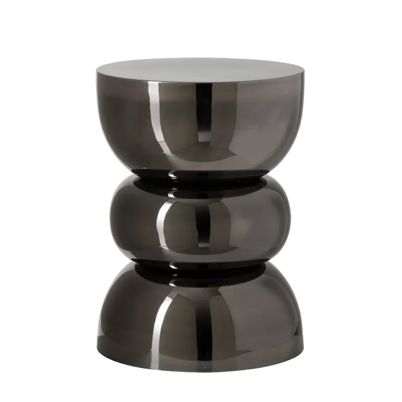 Bijzettafel Glanzend Chrome Zwart J-Line