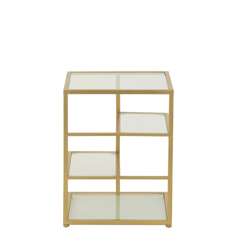 Bijzettafel Ijzer/Glas Goudkleurig J-Line