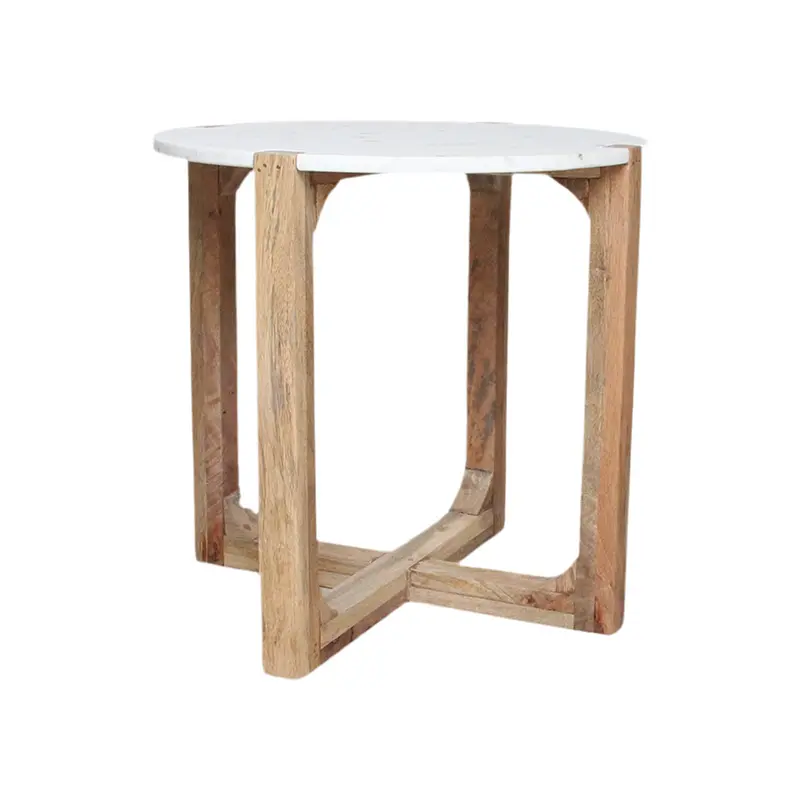 Bijzettafel Marmer Wit Raw Materials