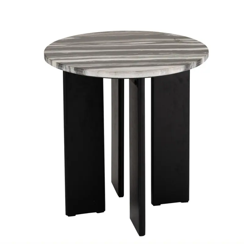 Bijzettafel Mathilde Marmer Zwart/Grijs J-Line